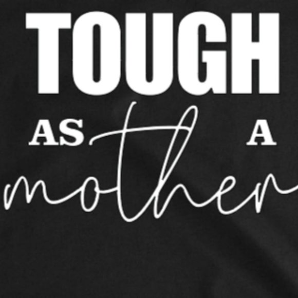 Racerback Tank Top Black Tough as a Mother S M L X - Picture 2 of 3